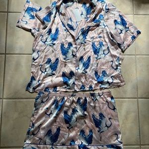 Their Nibs Blue Heron statin pajamas